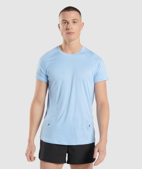 Men's Gymshark Speed Evolve T-Shirts Blue | NZ 2DXWNS